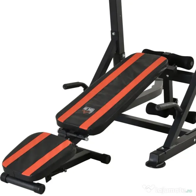 Aparat pentru sport pentru multe tipuri de exercitii, 92x178x200-236cm rosu HOMCOM | Aosom Romania
