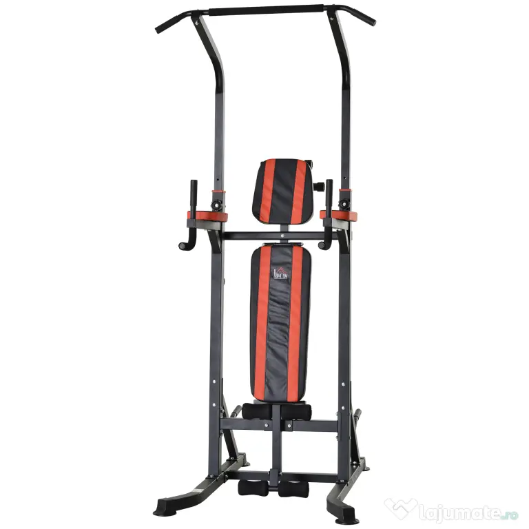Aparat pentru sport pentru multe tipuri de exercitii, 92x178x200-236cm rosu HOMCOM | Aosom Romania