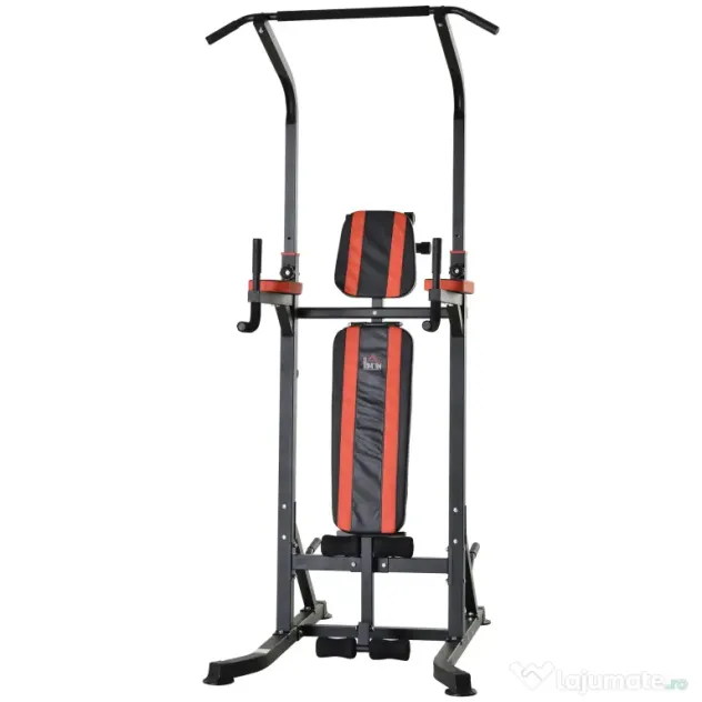 Aparat pentru sport pentru multe tipuri de exercitii, 92x178x200-236cm rosu HOMCOM | Aosom Romania