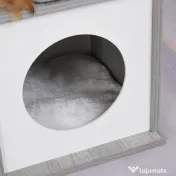 PawHut Centru de Activități pentru Pisici, Culcuș cu Pernă Detașabilă, Stâlp din Sisal, Design Modern, Gri | Aosom Romania