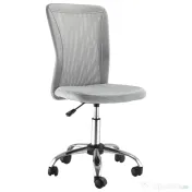 Vinsetto Scaun de Birou Ergonomic Fără Cotiere din Țesătură tip Plasă Gri | Aosom Romania 