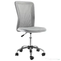 Vinsetto Scaun de Birou Ergonomic Fără Cotiere din Țesătură tip Plasă Gri | Aosom Romania