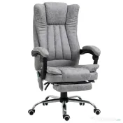 Scaun birou masaj si incalzire, pivotant 360°,62x67x113-120 cm,120 kg,Vinsetto | Aosom Romania 