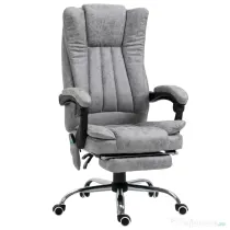 Scaun birou masaj si incalzire, pivotant 360°,62x67x113-120 cm,120 kg,Vinsetto | Aosom Romania