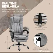 Scaun birou masaj si incalzire, pivotant 360°,62x67x113-120 cm,120 kg,Vinsetto | Aosom Romania 