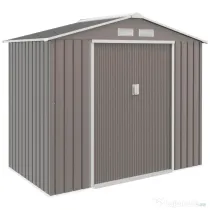 Outsunny Magazie Gradina - Căsuță de Grădină Metal 213x130x185 cm cu Uși Glisante | Aosom Romania