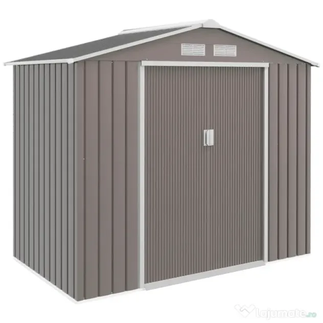 Outsunny Magazie Gradina - Căsuță de Grădină Metal 213x130x185 cm cu Uși Glisante | Aosom Romania