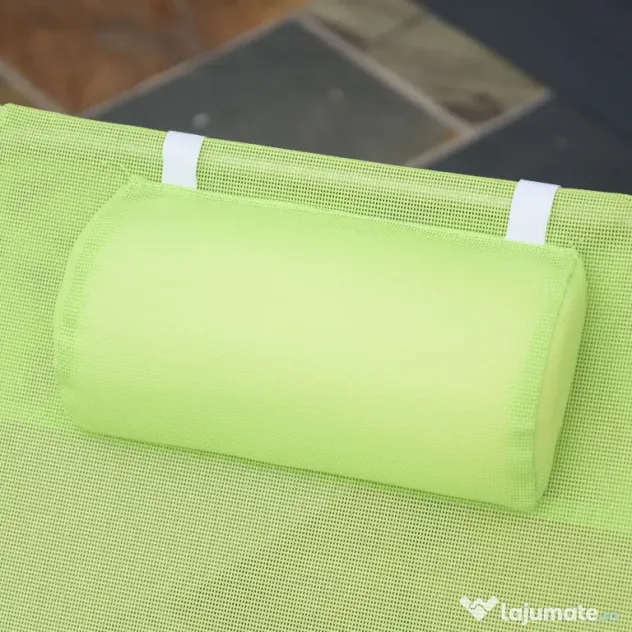 Outsunny Sezlong pentru Gradina Pliabil cu Spatar Reclinabil Verde deschis | Aosom Romania