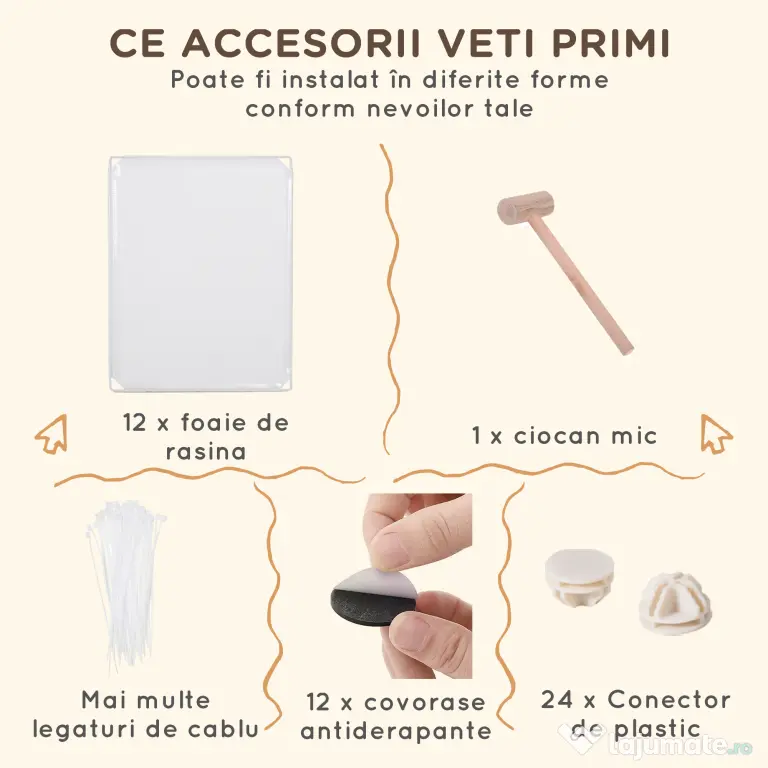 Adapost Animale PawHut cu 12 Panouri, Configurabil, pentru Iepuri, Câini, 105x105x45cm, Alb | Aosom Romania