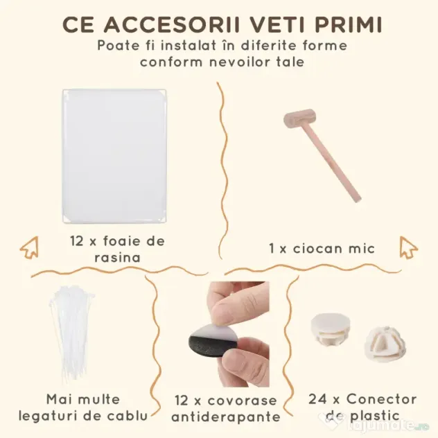 Adapost Animale PawHut cu 12 Panouri, Configurabil, pentru Iepuri, Câini, 105x105x45cm, Alb | Aosom Romania