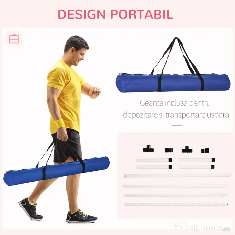 PawHut Set de 4 Piese Obstacole pentru Antrenamentul și Dresajul Câinilor, Echipament Complet pentru Agilitate | Aosom Romania