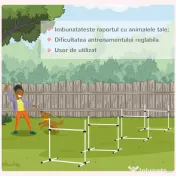 PawHut set obstacole din 4 piese pentru antrenament caini