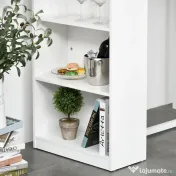 HOMCOM masa tip bar, pentru bucatarie, 115x55x100cm, alb 