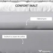 HOMCOM Bancă de Depozitare cu Șezut Tapițat și Picioare Lăcuite Aurii, 100x40x42 cm, Gri 