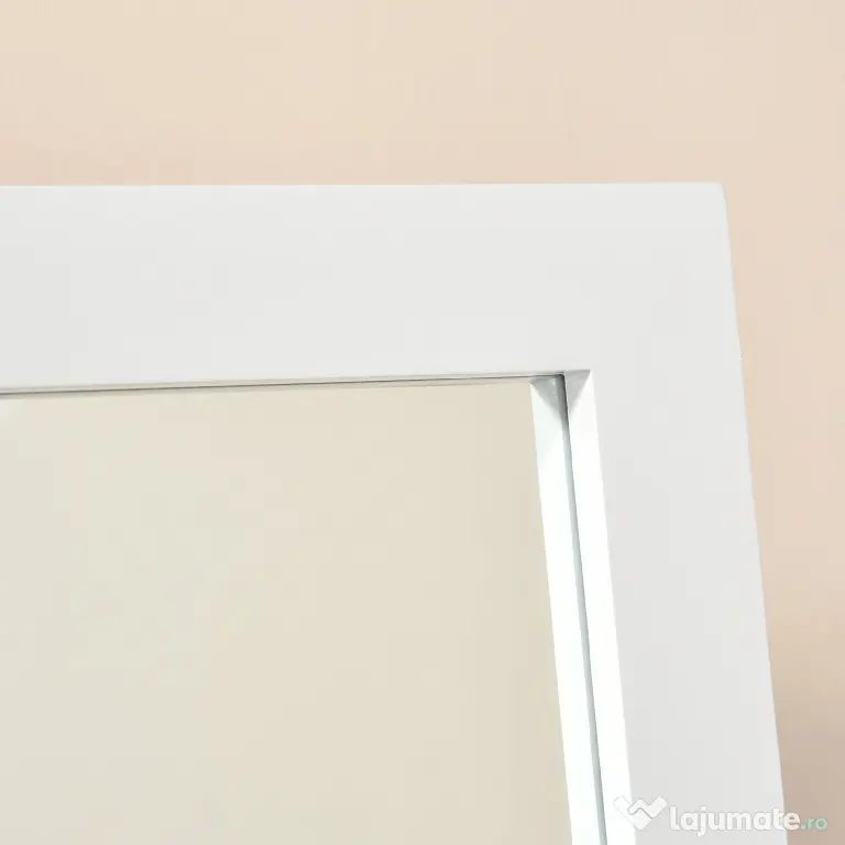 HOMCOM Oglindă Integrală cu 4 Picioare și Unghi Reglabil Alb | Aosom Romania