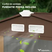 Casuta pentru Gradina, sopron pentru Unelte, magazie din Lamiera de Otel, pentru depozitare si organizare 213x127x185cm Outsunny | Aosom RO