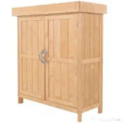 Outsunny Dulap de Grădină pentru Depozitare Unelte, Magazie Exterior cu 2 Rafturi, 74x43x88 cm, Gri | Aosom Romania