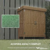 Outsunny Dulap de Grădină pentru Depozitare Unelte, Magazie Exterior cu 2 Rafturi, 74x43x88 cm, Gri | Aosom Romania