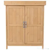 Outsunny Dulap de Grădină pentru Depozitare Unelte, Magazie Exterior cu 2 Rafturi, 74x43x88 cm, Gri | Aosom Romania