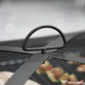 Outsunny Brazier de Gradina cu Capac pentru Arestarea Scanteilor si Grila pentru Gratar 