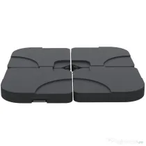 Outsunny Set de 4 Baze Umbrelă de Grădină din Plastic Rezistent la Apă 50x50x7.5cm pentru Stabilitate | Aosom Romania
