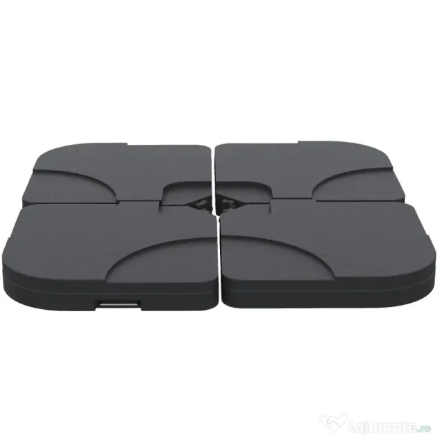 Outsunny Set de 4 Baze Umbrelă de Grădină din Plastic Rezistent la Apă 50x50x7.5cm pentru Stabilitate | Aosom Romania