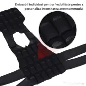 HOMCOM Vesta ponderata 20kg cu 38 Greutati, Captuseala si Inchideri cu Velcro 