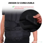 HOMCOM Vesta ponderata 20kg cu 38 Greutati, Captuseala si Inchideri cu Velcro 