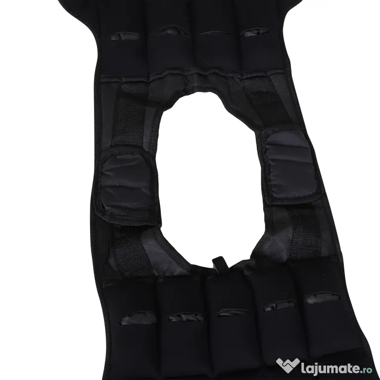 HOMCOM Vesta ponderata 20kg cu 38 Greutati, Captuseala si Inchideri cu Velcro