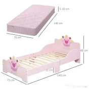 Homcom Pat Copii 3–6 Ani – Lemn Natural cu Margini Ridicate 