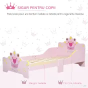 Homcom Pat Copii 3–6 Ani – Lemn Natural cu Margini Ridicate 