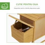 PawHut Coteț Prefabricat din Lemn pentru 2 Găini cu Gard pentru Grădină 150.5 x 54 x 87cm | Aosom Romania