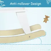 Cal tip Balansoar pentru Copii 1-3 Ani, Design Clasic din Lemn cu Manere si Suport pentru Picioare, 68x26.5x48cm, Alb HOMCOM | Aosom Romania 