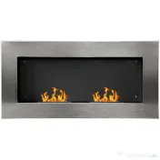 HOMCOM Semineu pe Bioetanol incalzitor Realizat din Inox cu 2 Arzătoare, aparat de incalzire ecologic 110x54x14cm Aosom |Romania