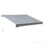 Outsunny Copertina de Soare 2.5×2 m Manuala Gri