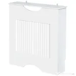 HOMCOM Capac de radiator din MDF alb, cu blat si design anti-inclinare, 78x19x82 cm