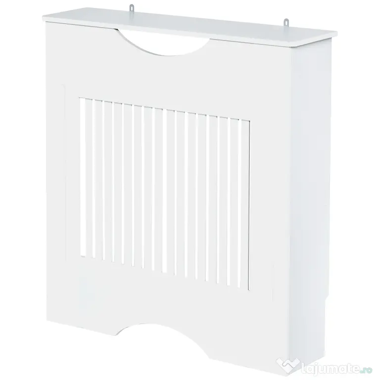 HOMCOM Capac Radiator MDF Alb cu Blat Design Sigur Anti-Inclinare 78x19x82 cm pentru Living si Dormitor | Aosom Romania