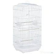 PawHut Cusca Albă pentru Păsări, Spațioasă, cu Accesorii Incluse, 46.5x35.5x92cm | Aosom Romania