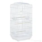 Pawhut Voliera Pasari – 46,5×35,5×92 cm, Metal & Plastic Alb