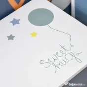 HOMCOM Cutie de Depozitarea pentru Jucarii din Lemn Albastru si Alb pentru Camera Copiilor | Aosom Romania 