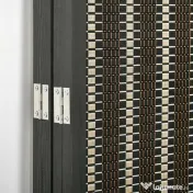 HOMCOM Paravan Separare Spațiu, 4 Panouri, Lemn și Bambus, 180x180x1.9cm, Negru și Maro | Aosom Romania