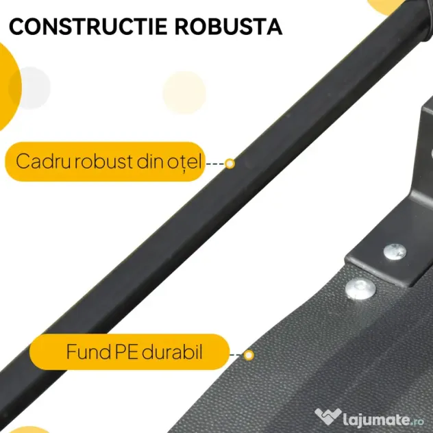 HOMCOM Remorcă pentru bicicletă de 70L cu 2 roți de 16", 2 reflectoare și steguleț, din oțel și PE, 125x64x53.5 cm, negru