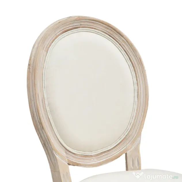 HOMCOM Set 2 Scaune Capitonate Vintage, Design Elegant, pentru Living sau Sufragerie, Albe | Aosom Romania