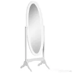 HOMCOM Oglinda Reglabila cu Suport, 47.5x45.5x154.5cm, Alba