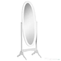 HOMCOM Oglinda Reglabila cu Suport, 47.5x45.5x154.5cm, Alba