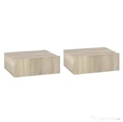 Homcom Comodine Suspendate 40×30 cm in Stil Modern – Legno 