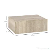 Homcom Comodine Suspendate 40×30 cm in Stil Modern – Legno 
