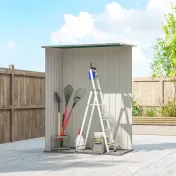 Outsunny Magazie Grădină Dulap pentru Scule 142x84x189cm Din Otel Impermeabil Verde Inchis | Aosom Romania