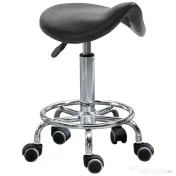 Homcom Scaun Ergonomic – Reglabil pe inaltime, Negru cu 5 Roti 