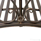 Podet de Gradina Outsunny Vintage din Metal, Pod Decorativ cu Elemente Florale, 99x68x53cm, Bronz 
